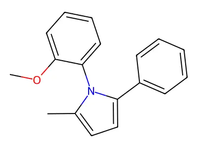 1-(2-methoxyphenyl)-2-methyl-5-phenyl-1H-pyrrole structure