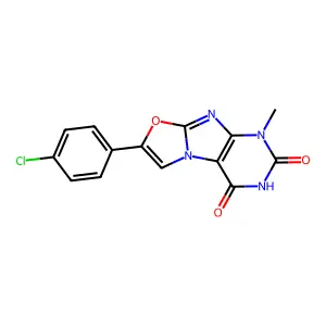 7-(4-chlorophenyl)-1-methyloxazolo[2,3-f]purine-2,4(1H,3H)-dione structure