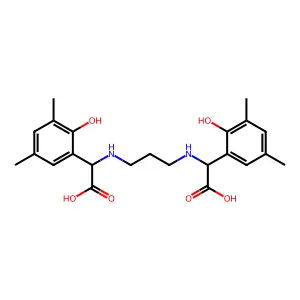 N,N'-Trimethylenebis(2-(2-hydroxy-3,5-dimethylphenyl)glycine) structure