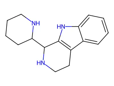 1H-Pyrido(3,4-b)indole, 2,3,4,9-tetrahydro-1-(2-piperidinyl)- structure