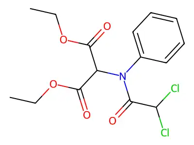 Diethyl 2-[(2,2-dichloroacetyl)-phenyl-amino]propanedioate structure