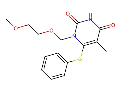 1-((2-Methoxyethoxy)methyl)-6-(phenylthio)thymine structure
