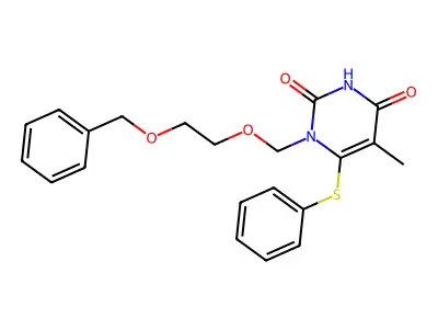 1-(((2-Benzyloxy)ethoxy)methyl)-6-(phenylthio)thymine structure