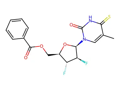 Benzoyl thiothymidine structure