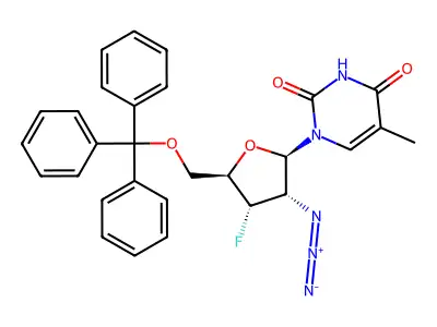 AZddF-trityl-methyl-U structure