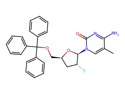 ddF-Trityl-pentofuranosyl-Me-C structure