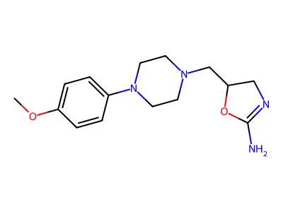 2-噁唑胺 4,5-二氢-5-((4-(4-甲氧基苯基)-1-哌嗪基)甲基)- structure