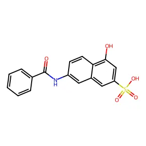 7-苯甲酰氨基-4-羟基萘-2-磺酸 structure
