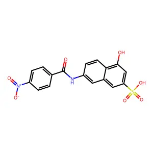 2-Naphthalenesulfonic acid, 4-hydroxy-7-((4-nitrobenzoyl)amino)- structure
