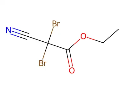 Acetic acid, dibromocyano-, ethyl ester structure