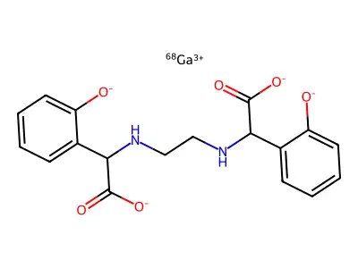Gallium(68)-ethylenediamine-N,N'-bis(2-hydroxyphenylacetic acid) structure
