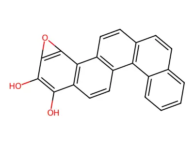 anti-Benzo(c)chrysene-9,10-diol-11,12-epoxide structure