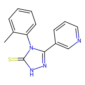 4-(2-methylphenyl)-5-(pyridin-3-yl)-4H-1,2,4-triazole-3-thiol structure