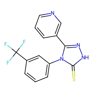 5-(pyridin-3-yl)-4-[3-(trifluoromethyl)phenyl]-4H-1,2,4-triazole-3-thiol structure
