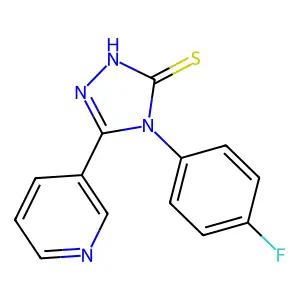 4-(4-Fluoro-phenyl)-5-pyridin-3-yl-4H-[1,2,4]triazole-3-thiol structure