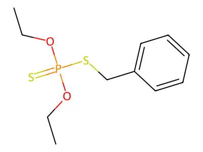 S-Benzyl O,O-diethyl phosphorodithioate structure
