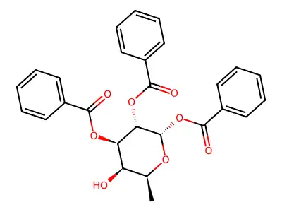 1,2,3-Tri-O-benzoyl-a-L-fucopyranose structure