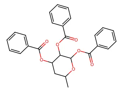 (2S,3S,4R,6S)-2,3-bis(benzoyloxy)-6-methyloxan-4-yl benzoate structure
