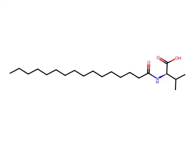 2-(Hexadecanoylamino)-3-methylbutanoic acid structure