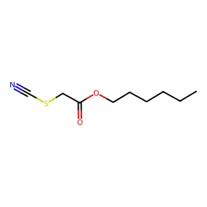 Hexyl 2-thiocyanatoacetate structure