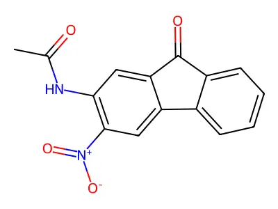 2-Acetamido-3-nitro-9-fluorenone structure