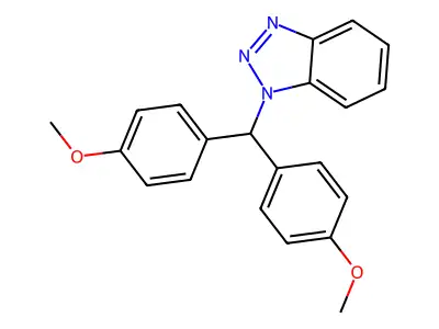 1-[Bis(4-methoxyphenyl)methyl]-1H-1,2,3-benzotriazole structure