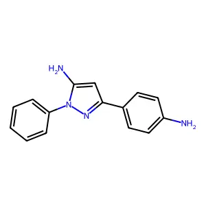 Pyrazole, 5-amino-3-(p-aminophenyl)-1-phenyl- structure