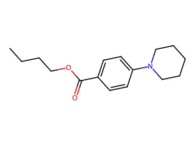 Benzoic acid, 4-(1-piperidinyl)-, butyl ester structure