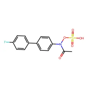 N-Hydroxy-4'-fluoro-4-(acetylamino)biphenyl sulfate structure