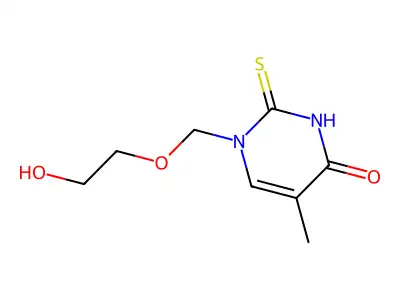 1-((2-Hydroxyethoxy)methyl)-2-thiothymine structure