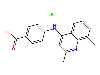 4-[(2,8-dimethylquinolin-4-yl)amino]benzoic Acid structure