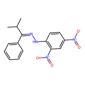 1-(2,4-Dinitrophenyl)-2-(2-methyl-1-phenylpropylidene)hydrazine structure