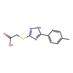 2-{[5-(4-methylphenyl)-4H-1,2,4-triazol-3-yl]sulfanyl}acetic acid structure