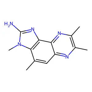 3H-Imidazo(4,5-f)quinoxalin-2-amine, 3,4,7,8-tetramethyl- structure