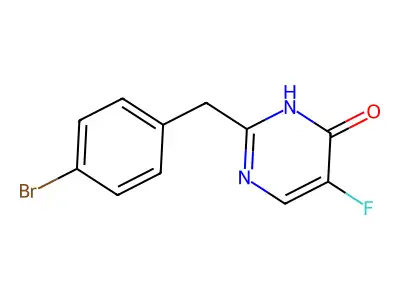 4(1H)-Pyrimidinone, 2-((4-bromophenyl)methyl)-5-fluoro- structure