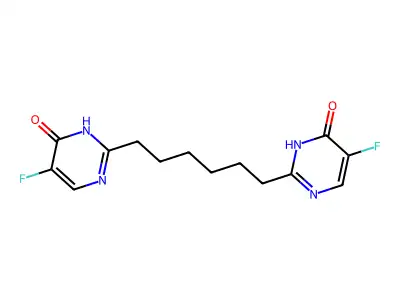4(1H)-Pyrimidinone, 2,2'-(1,6-hexanediyl)bis(5-fluoro- structure