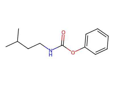 phenyl N-(3-methylbutyl)carbamate structure