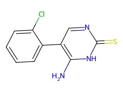 6-Amino-5-(2-chlorophenyl)pyrimidine-2(1H)-thione structure