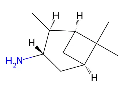 2,6,6-Trimethyl-bicyclo(3.1.1)hept-3-ylamine structure