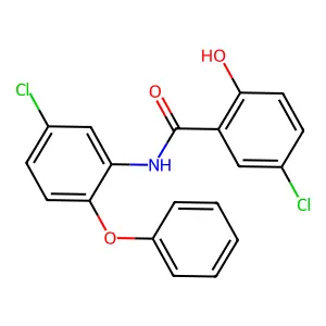 5-chloro-N-(5-chloro-2-phenoxyphenyl)-2-hydroxybenzamide structure