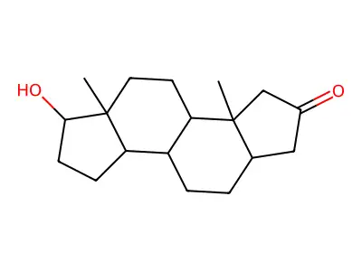 6-hydroxy-3a,5a-dimethyltetradecahydrodicyclopenta[a,f]naphthalen-2(1H)-one structure