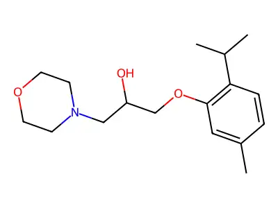 1-(2-Isopropyl-5-methylphenoxy)-3-(4-morpholinyl)-2-propanol structure