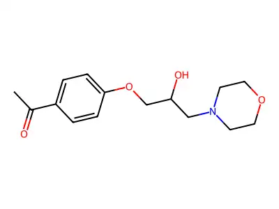 1-[4-(2-Hydroxy-3-morpholin-4-ylpropoxy)phenyl]ethanone structure