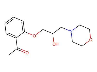 1-[2-(2-Hydroxy-3-morpholin-4-ylpropoxy)phenyl]ethanone structure