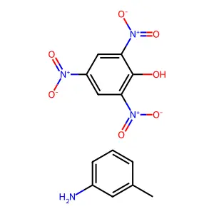 3-Methylaniline; 2,4,6-trinitrophenol structure