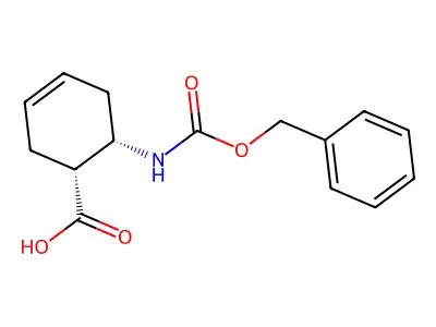 cis-6-Benzyloxycarbonylaminocyclohex-3-enecarboxylic acid structure