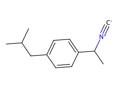1-(1-Isocyanoethyl)-4-(2-methylpropyl)benzene structure