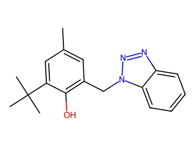 2-(1H-1,2,3-Benzotriazol-1-ylmethyl)-6-tert-butyl-4-methylphenol structure