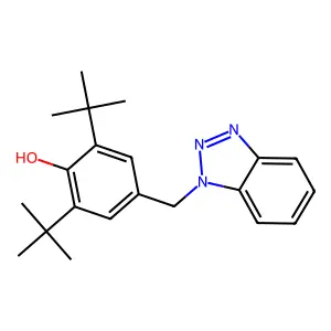 4-Benzotriazol-1-ylmethyl-2,6-di-tert-butyl-phenol structure