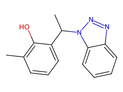 2-[1-(1H-1,2,3-Benzotriazol-1-yl)ethyl]-6-methylphenol structure